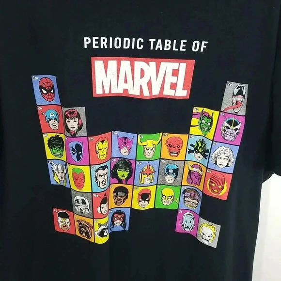{Marvel} Periodic Table of Marvel Tshirt (3XL) - Picture 4 of 12